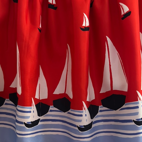 Janie and Jack Red Sailboat Dress - Picture 4 of 5